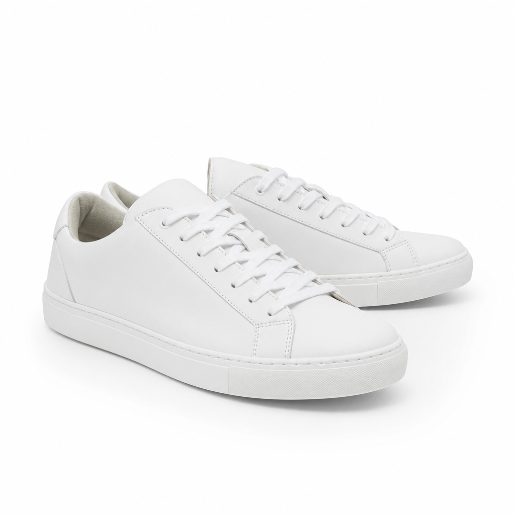 StrideFlex running shoes in white